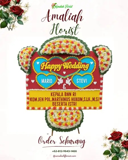 Papan Bunga Pernikahan Nanggung